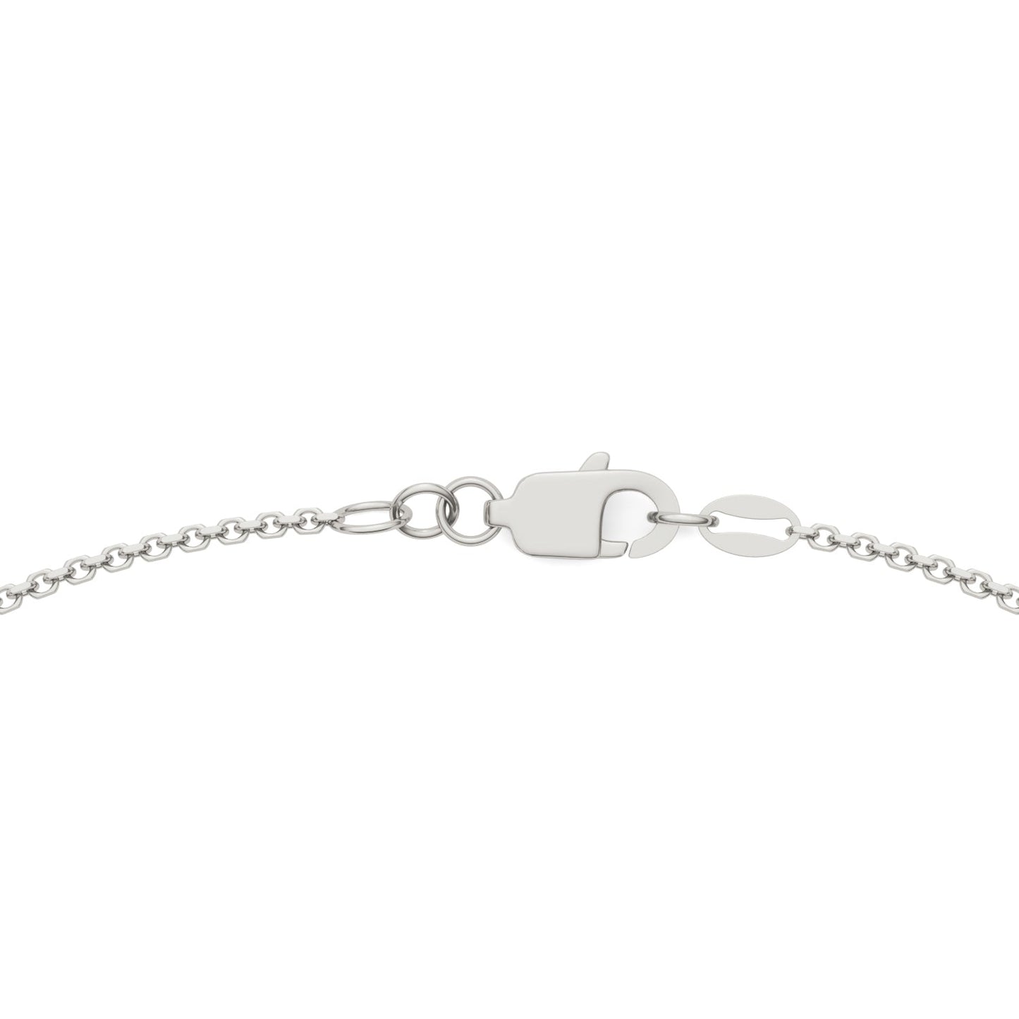 1.50 CTW DEW Round Moissanite Fifteen-Stone Station Necklace in Sterling Silver
