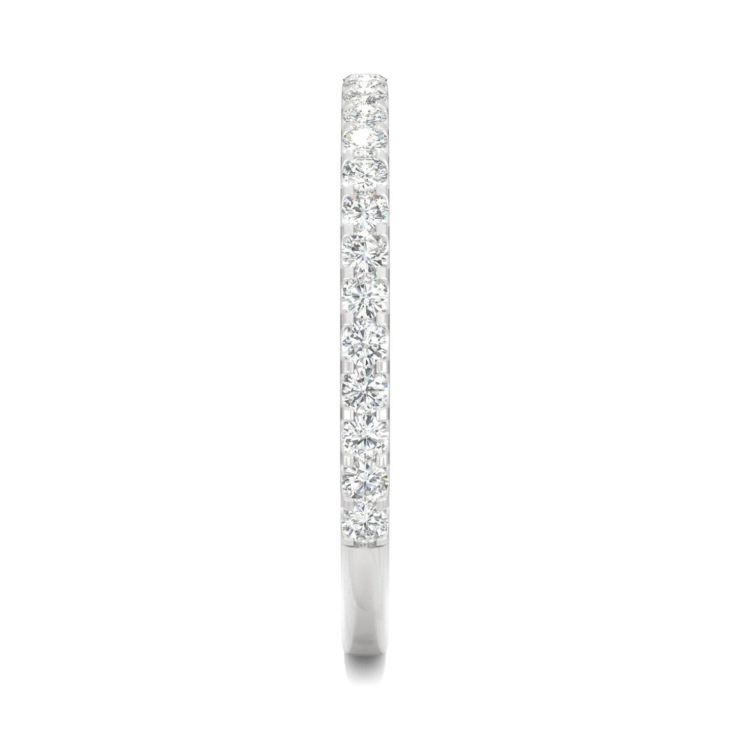 0.39 CTW DEW Round Moissanite Band in 14K White Gold