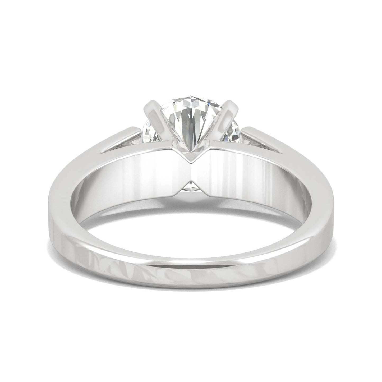 1.90 CTW DEW Round Moissanite Solitaire Engagement Ring in 14K White Gold