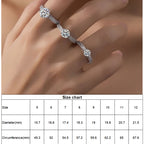 2CT Halo Moissanite Ring with 925 Silver, Classic 4-Prong Engagement & Anniversary Jewelry for Her