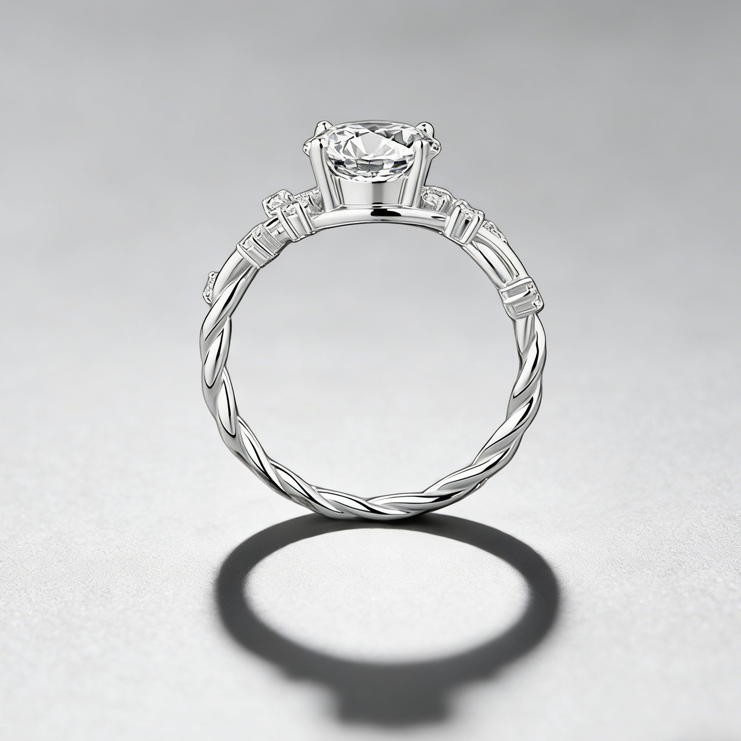 2CT Moissanite Vine Ring – 925 Sterling Silver Floral Design, GRA Certified