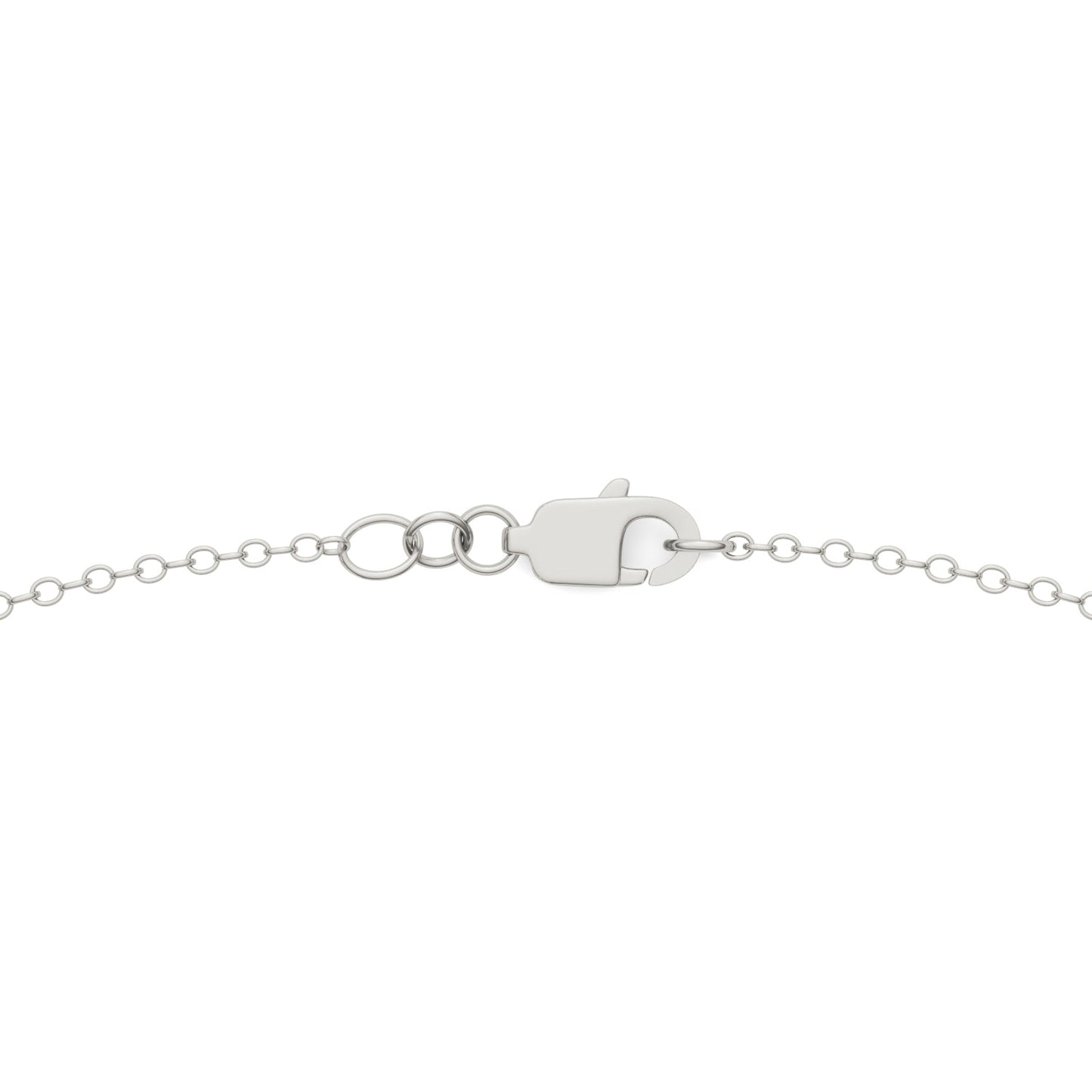 0.40 CTW DEW Moissanite Heart Station Necklace in Sterling Silver