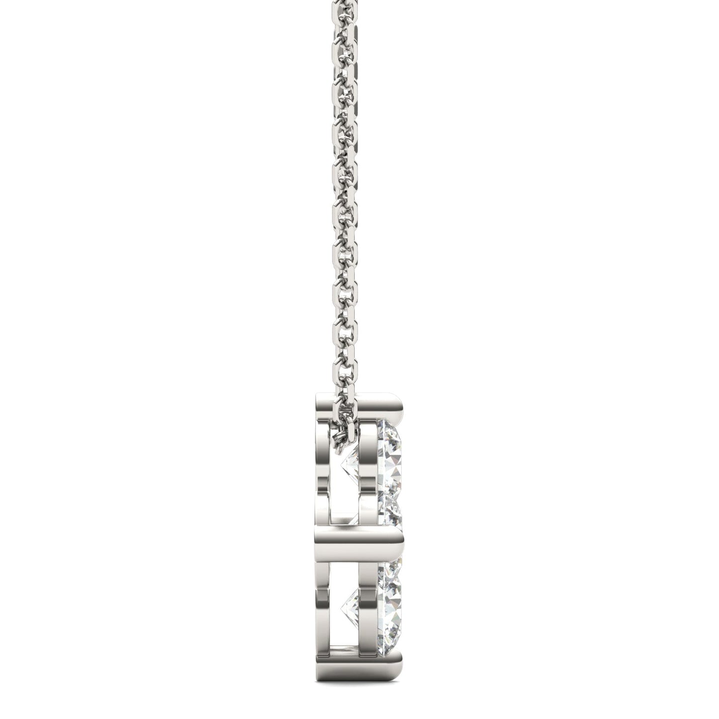 0.92 CTW DEW Moissanite Floral Pendant in Sterling Silver