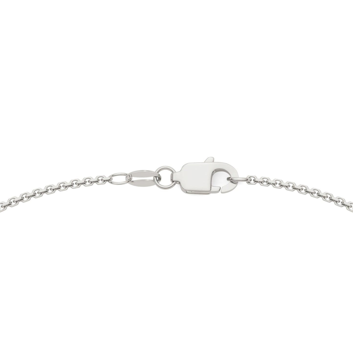 0.50 CTW DEW Round Moissanite Five-Stone Station Necklace in Sterling Silver