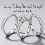 3-in-1 2CT Moissanite Ring Set – 925 Sterling Silver, GRA Certified, Stackable Luxury