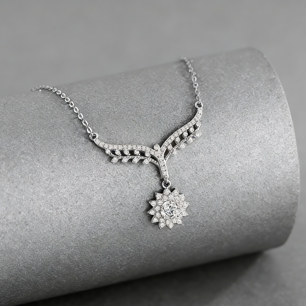 Moissanite Necklace – 925 Sterling Silver, GRA Certified, Adjustable Chain