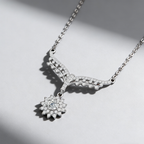 Moissanite Necklace – 925 Sterling Silver, GRA Certified, Adjustable Chain