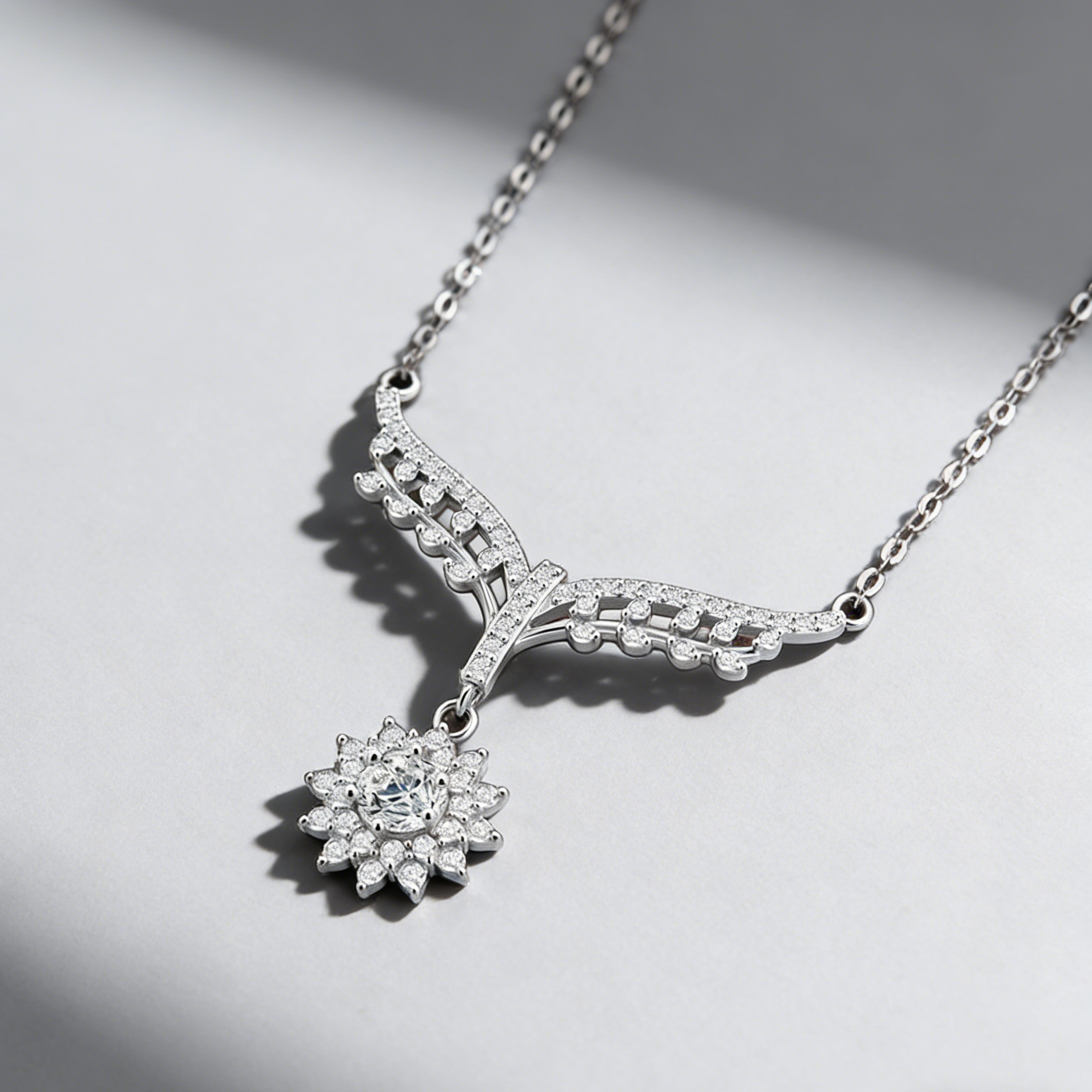 Moissanite Necklace – 925 Sterling Silver, GRA Certified, Adjustable Chain