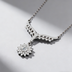 Moissanite Necklace – 925 Sterling Silver, GRA Certified, Adjustable Chain