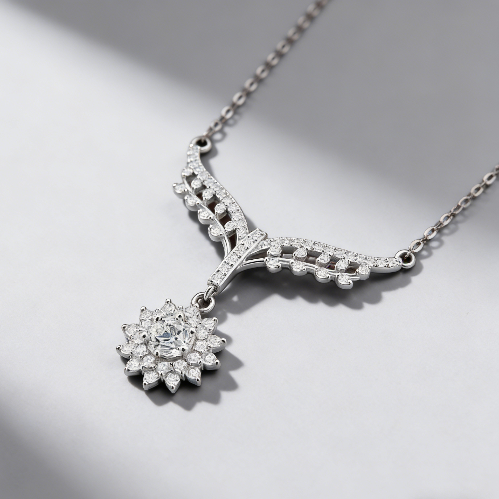 Moissanite Necklace – 925 Sterling Silver, GRA Certified, Adjustable Chain