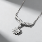 Moissanite Necklace – 925 Sterling Silver, GRA Certified, Adjustable Chain