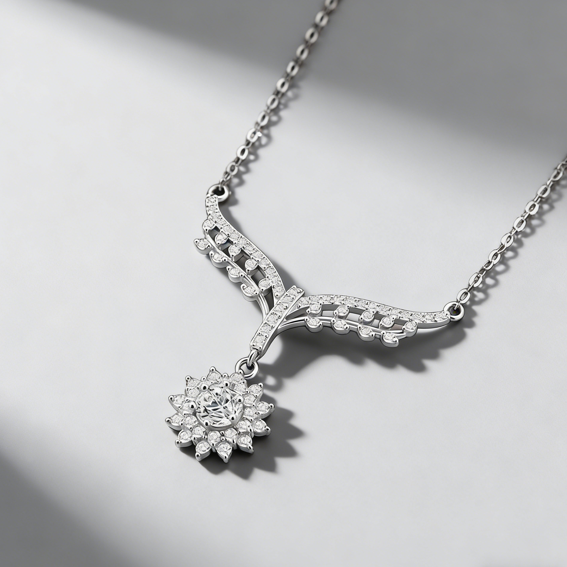 Moissanite Necklace – 925 Sterling Silver, GRA Certified, Adjustable Chain