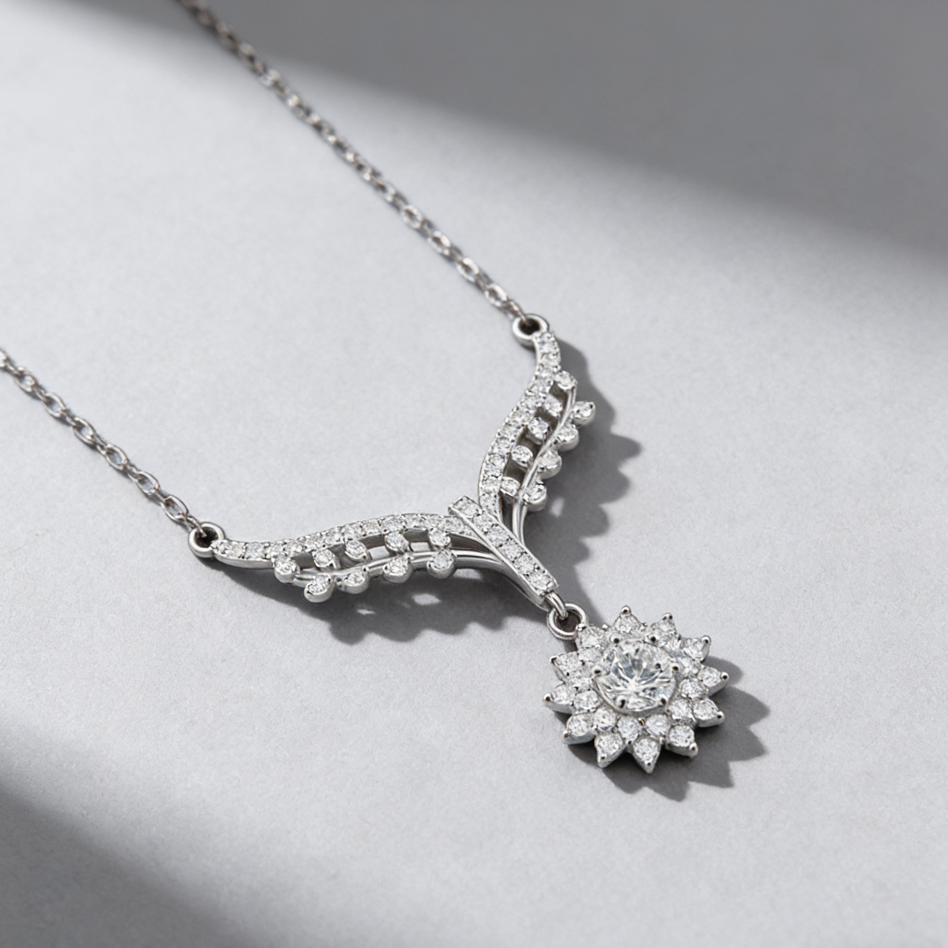 Moissanite Necklace – 925 Sterling Silver, GRA Certified, Adjustable Chain