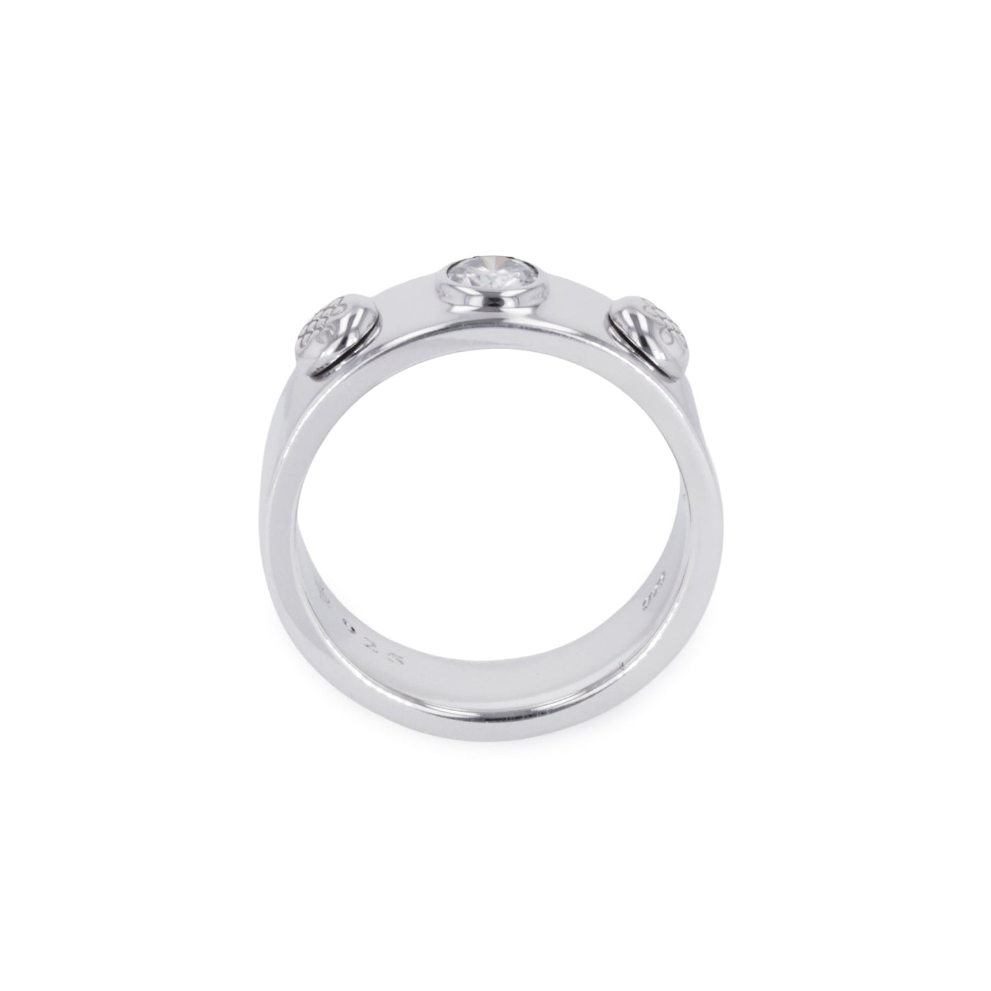 0.23 CTW DEW Round Moissanite Band in Sterling Silver