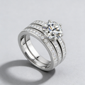 3-in-1 2CT Moissanite Ring Set – 925 Sterling Silver, GRA Certified, Stackable Luxury