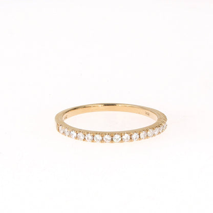 0.34 CTW DEW Round Moissanite Wedding Band in 14K Yellow Gold
