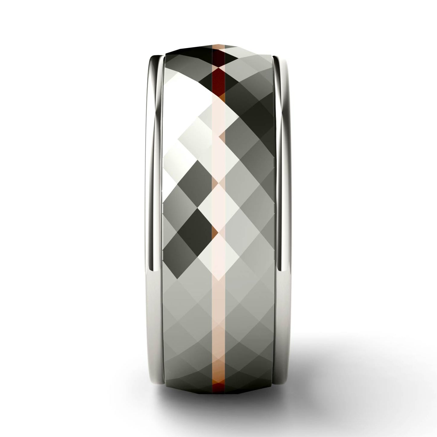 Men's Wedding Band in Titanium and 14K Gold