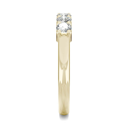 0.50 CTW DEW Round Moissanite Five-Stone Ring in 14K Yellow Gold
