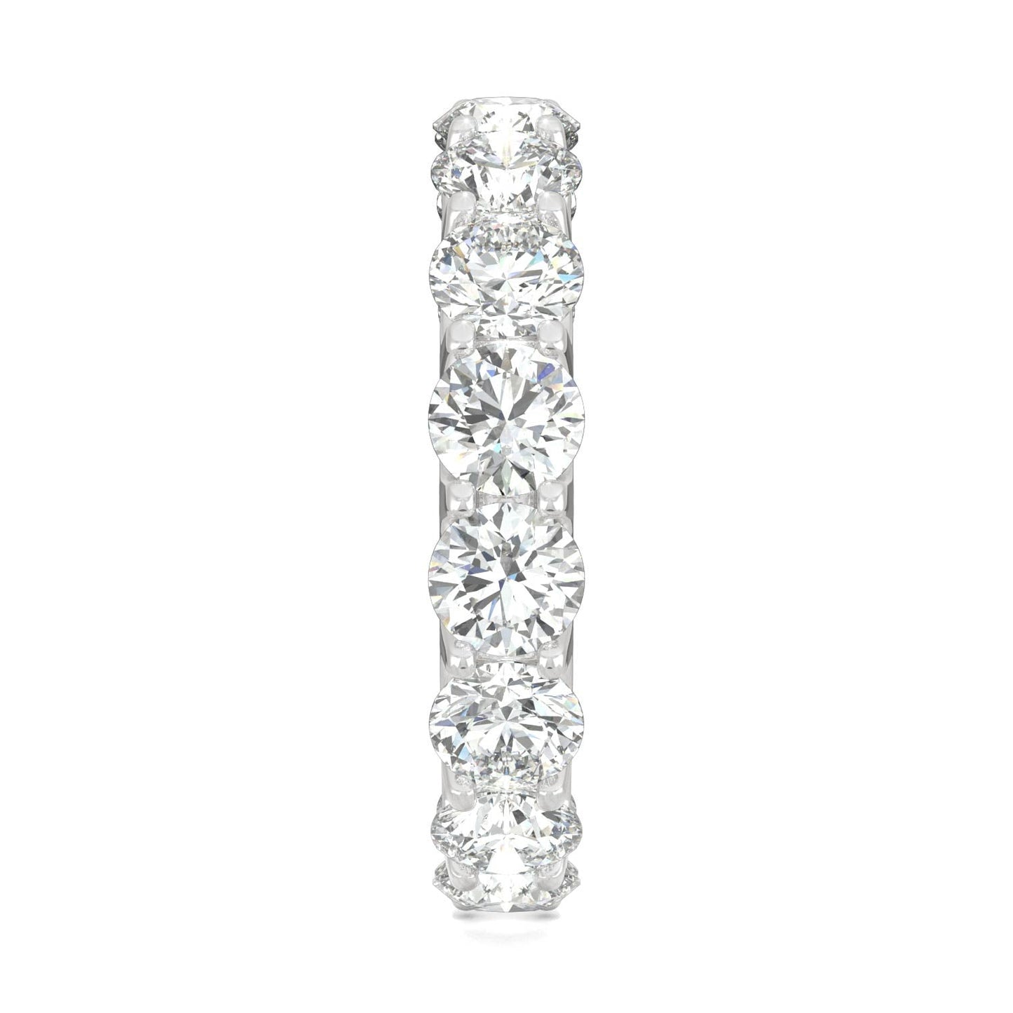 5.28 CTW DEW Round Moissanite Eternity Band in 14K White Gold