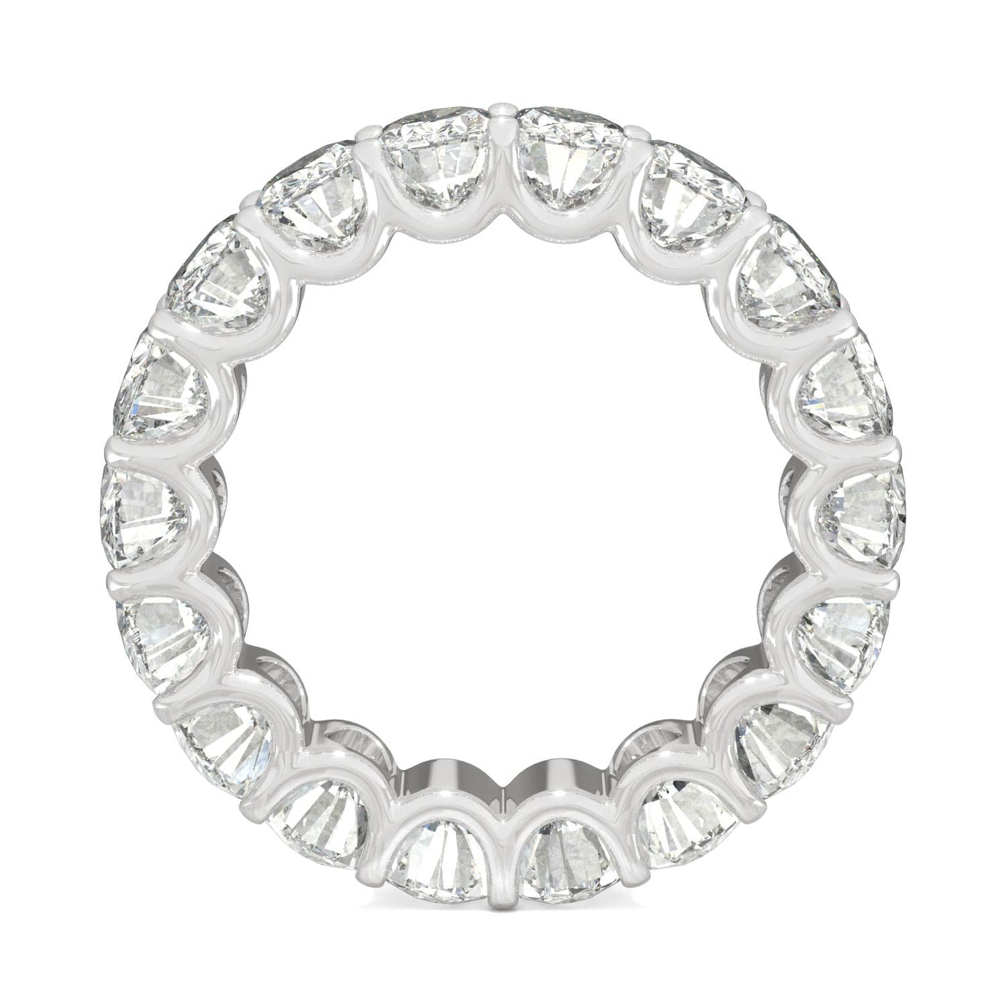 9.00 CTW DEW Oval Moissanite Eternity Band in 14K White Gold