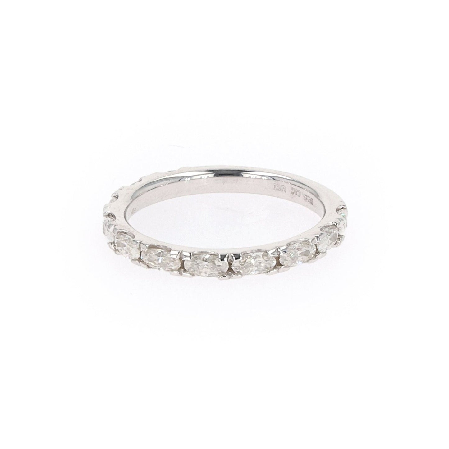 1.10 CTW DEW Oval Moissanite Classic Band in Sterling Silver