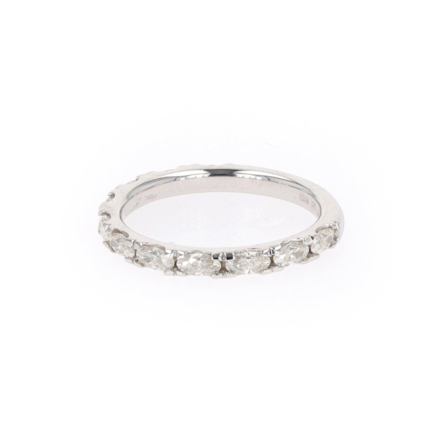 1.10 CTW DEW Oval Moissanite Classic Band in Sterling Silver