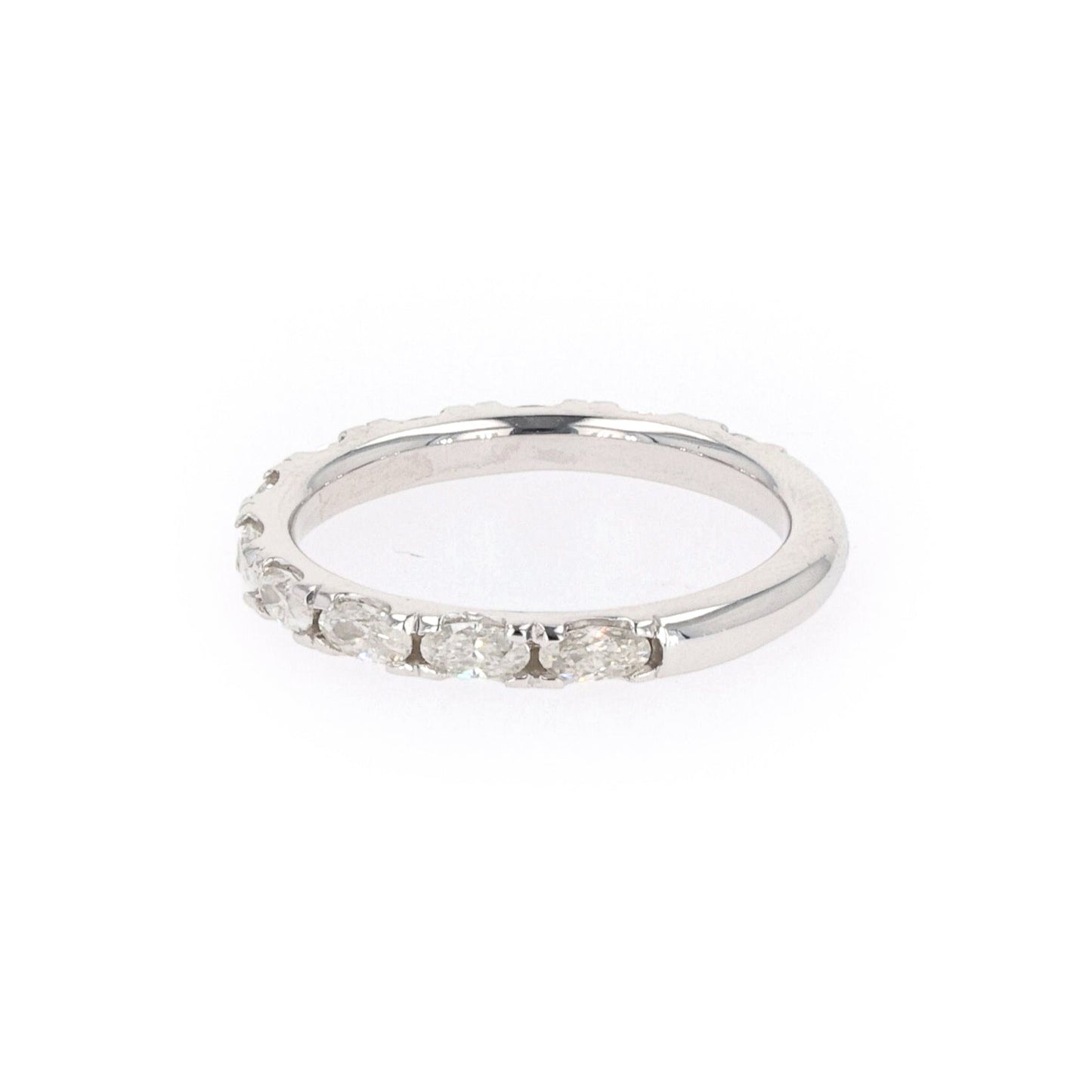 1.10 CTW DEW Oval Moissanite Classic Band in Sterling Silver