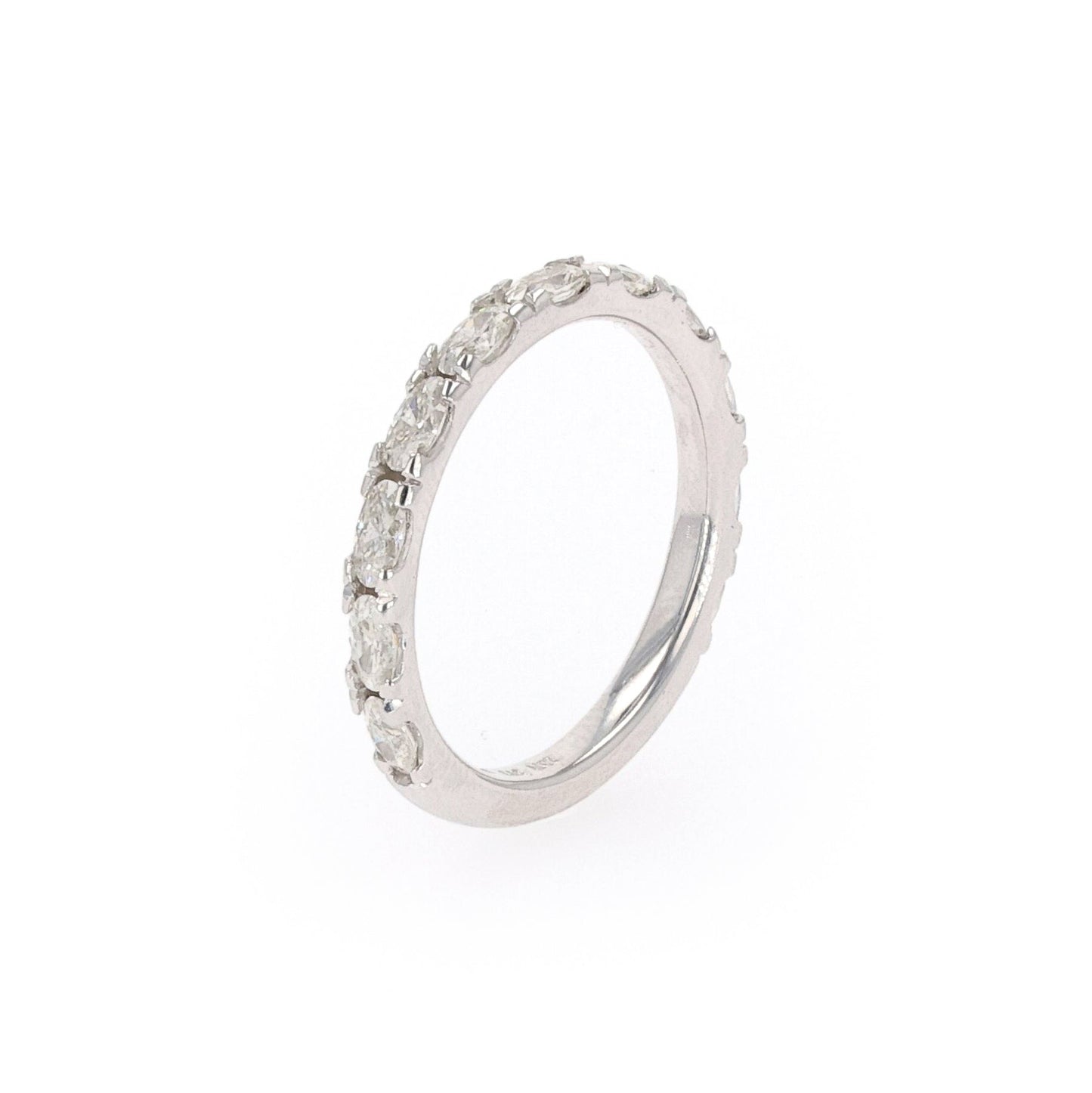 1.10 CTW DEW Oval Moissanite Classic Band in Sterling Silver