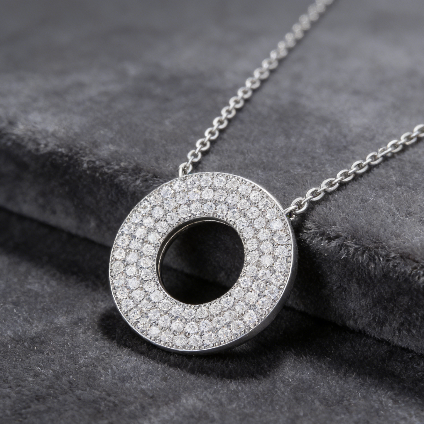 S925 Sterling Silver Moissanite Toggle Pendant Necklace-Collarbone Necklace GRA Certificate 1.4mm*96 beads