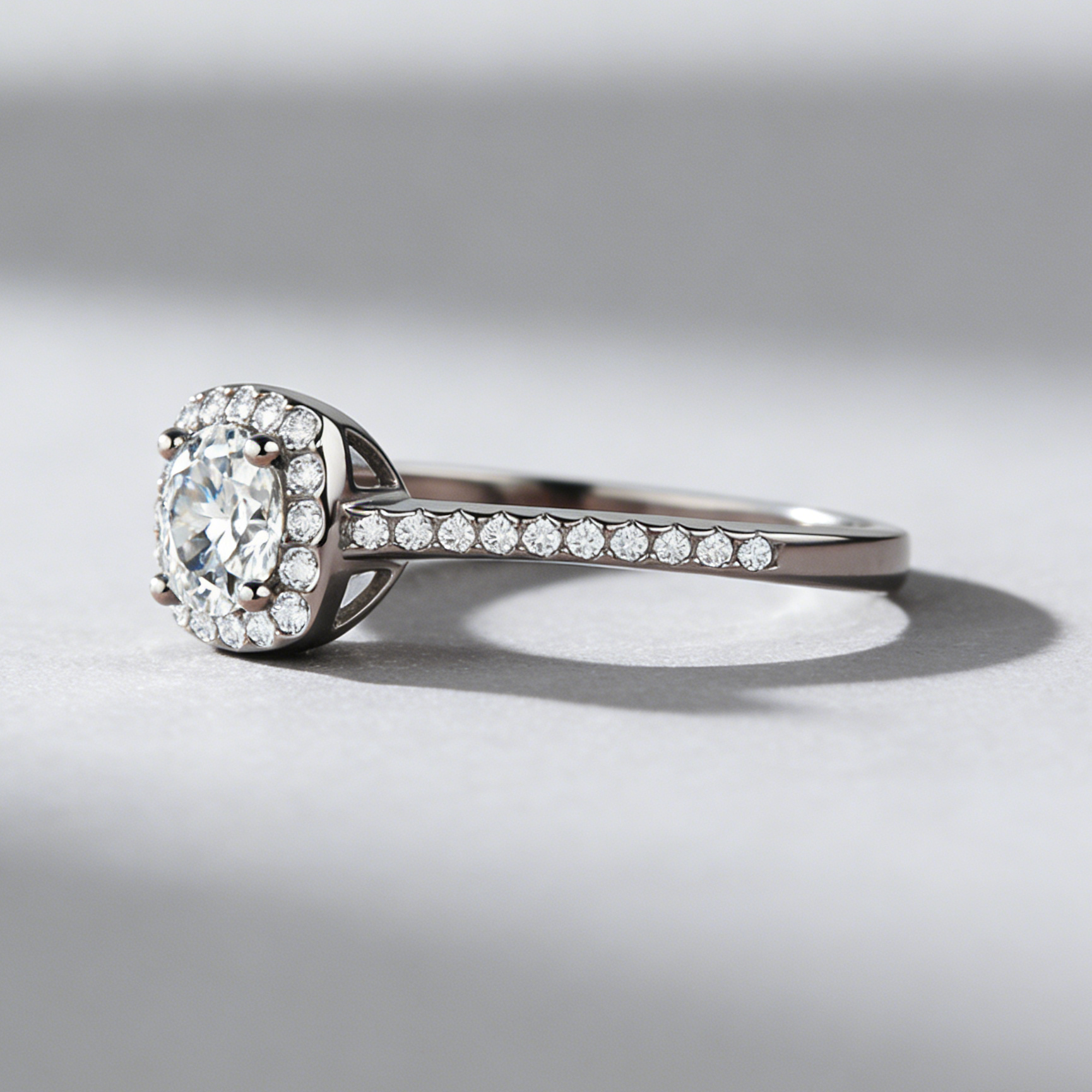 Sugar Cube Moissanite Ring in 925 Sterling Silver – Dainty Square Stone Band for Couples, Jewelry Gift