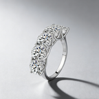 5CT Moissanite Ring in 925 Sterling Silver –GRA Certified, Lightweight Luxury Band for Women
