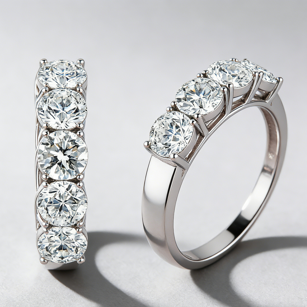 5CT Moissanite Ring in 925 Sterling Silver –GRA Certified, Lightweight Luxury Band for Women