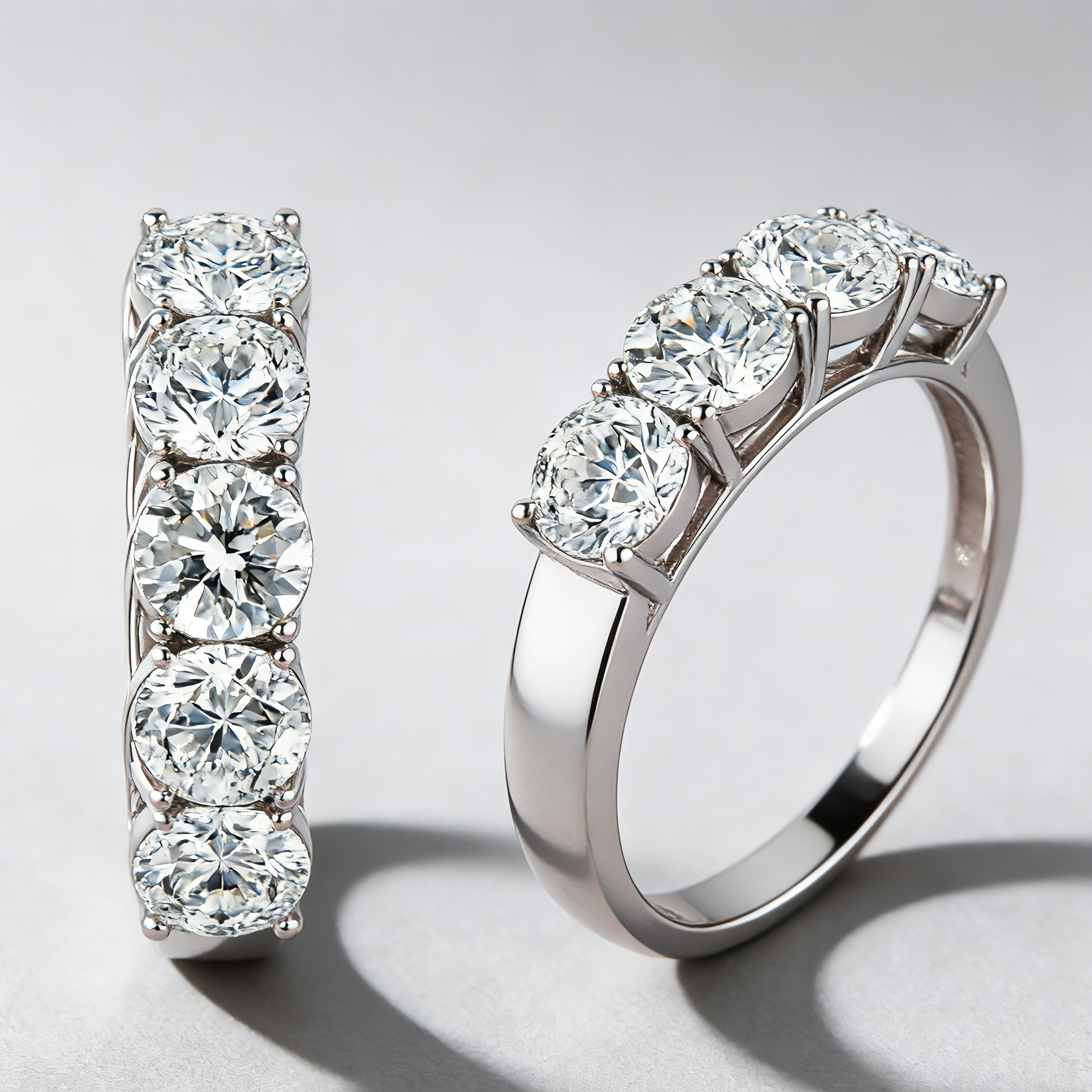 5CT Moissanite Ring in 925 Sterling Silver –GRA Certified, Lightweight Luxury Band for Women