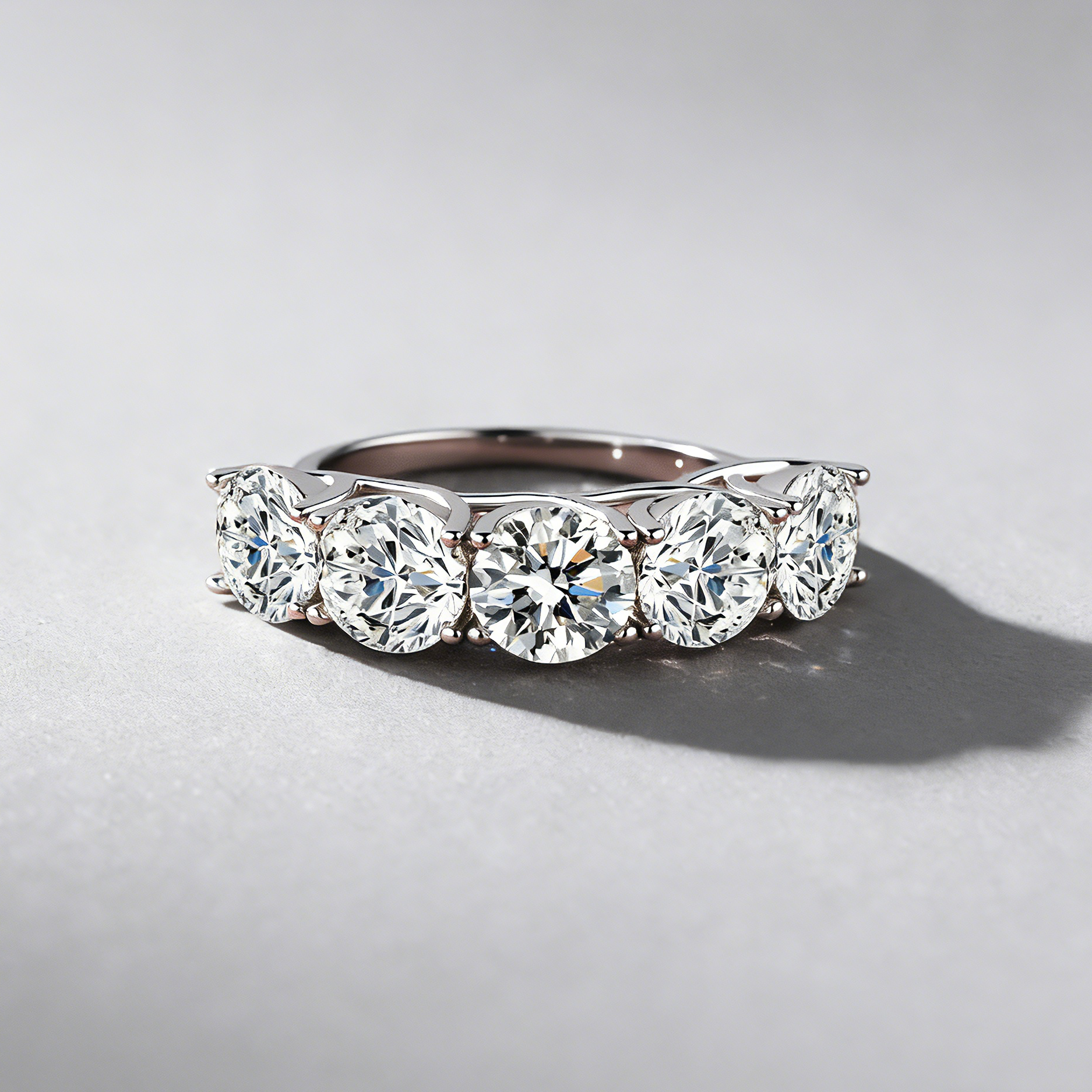 5CT Moissanite Ring in 925 Sterling Silver –GRA Certified, Lightweight Luxury Band for Women