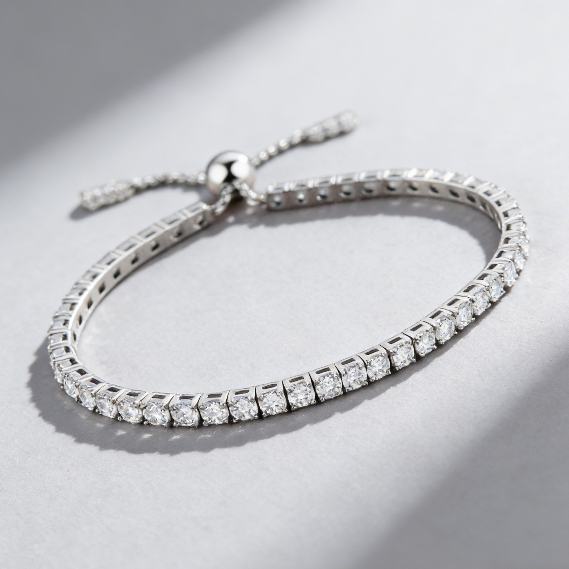 Adjustable Moissanite Bracelet in 925 Sterling Silver – 54 Stones, 3mm D-Color Gems, Luxury Everyday Jewelry for Women