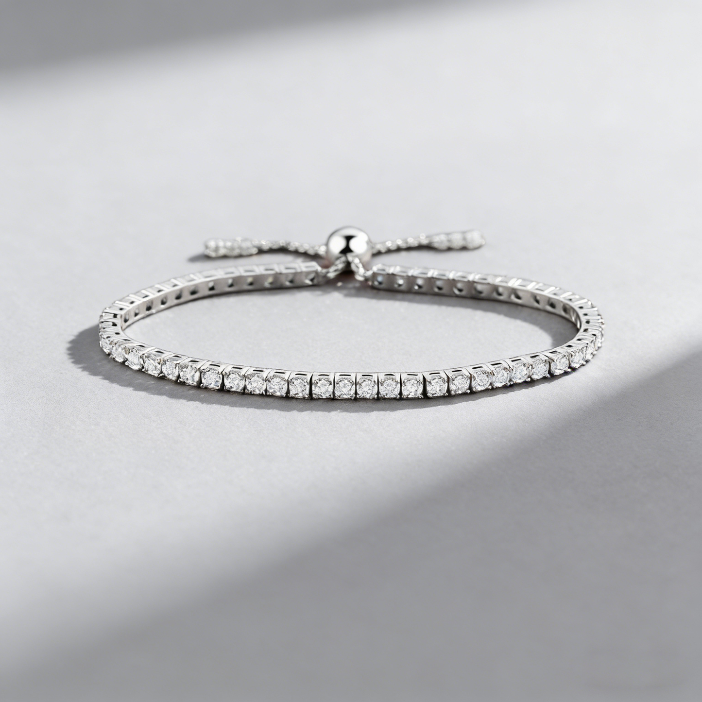 Adjustable Moissanite Bracelet in 925 Sterling Silver – 54 Stones, 3mm D-Color Gems, Luxury Everyday Jewelry for Women