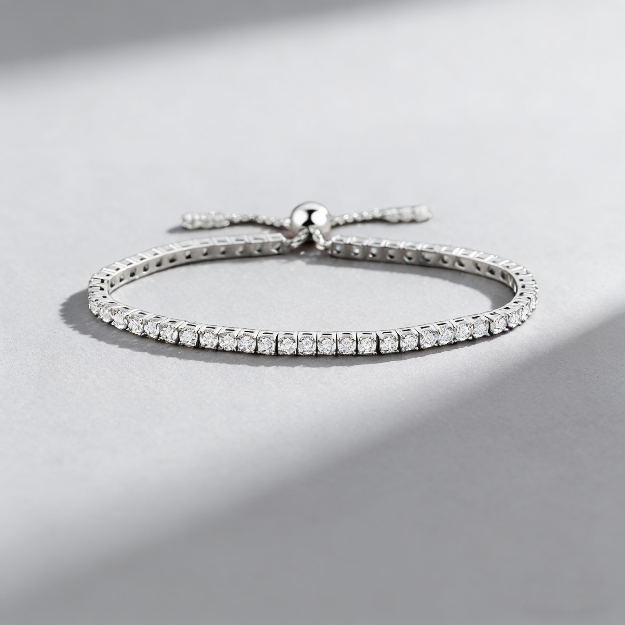 Adjustable Moissanite Bracelet in 925 Sterling Silver – 54 Stones, 3mm D-Color Gems, Luxury Everyday Jewelry for Women