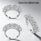 5CT Moissanite Ring in 925 Sterling Silver –GRA Certified, Lightweight Luxury Band for Women