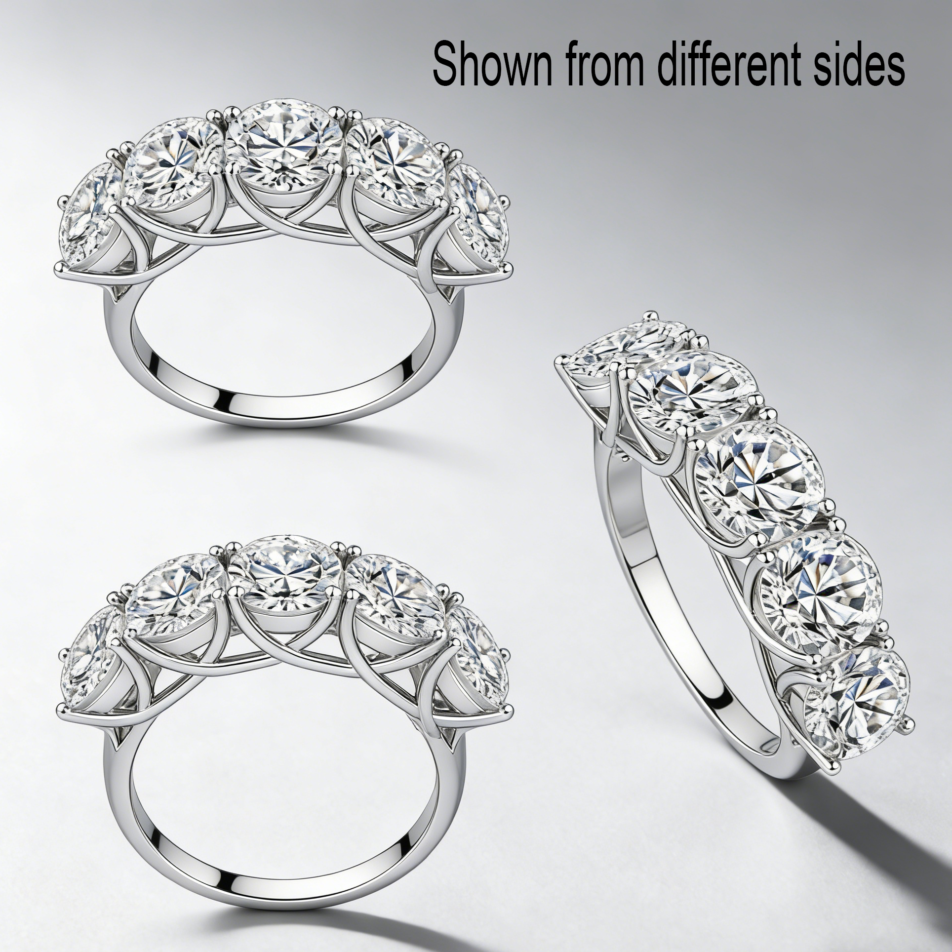 5CT Moissanite Ring in 925 Sterling Silver –GRA Certified, Lightweight Luxury Band for Women